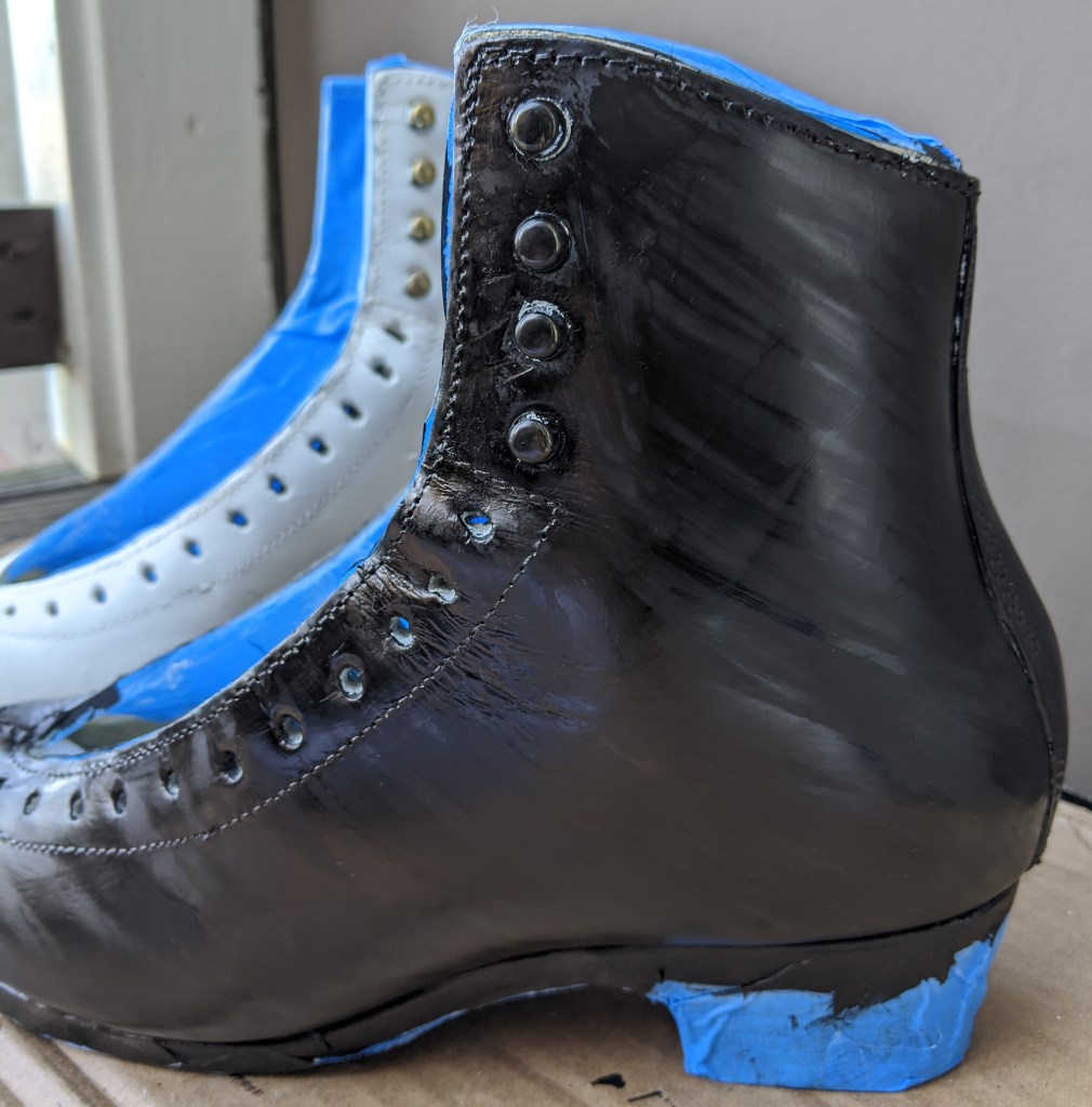 Dye applied on an angle